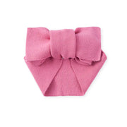 Knitted Oversized Topknot In Rose Pink