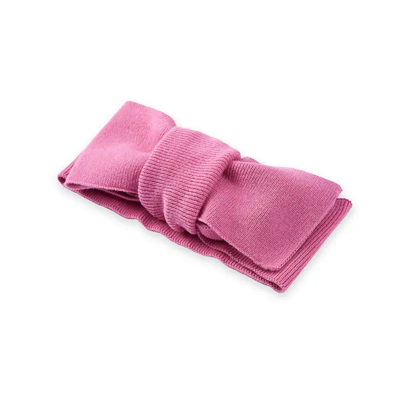 Knitted Oversized Topknot In Rose Pink