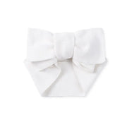 Knitted Oversized Topknot In White