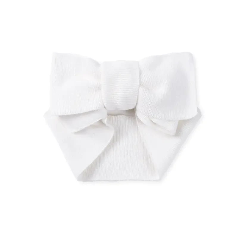 Knitted Oversized Topknot In White