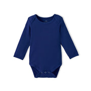 Long Sleeve Baby Bodysuit In Blue Depths