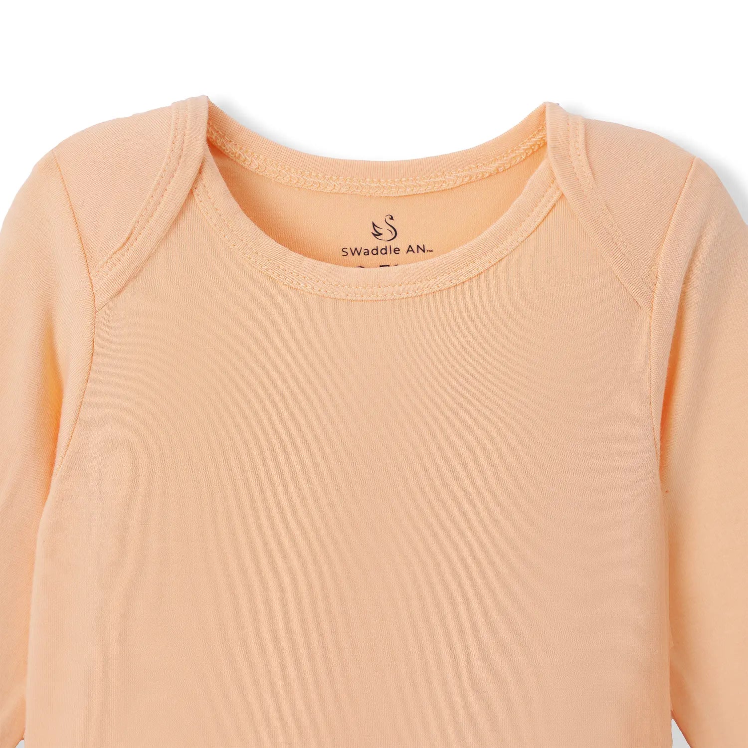 Long Sleeve Baby Bodysuit In Peach Fuzz