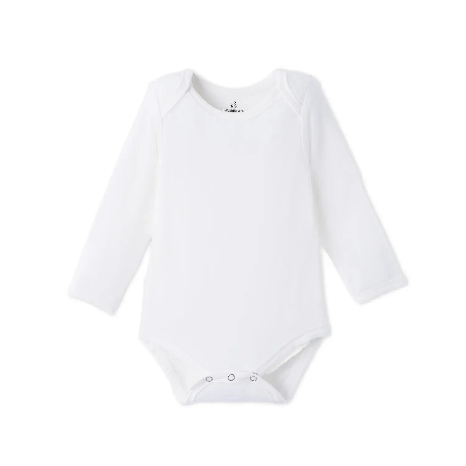 Long Sleeve Baby Bodysuit In White