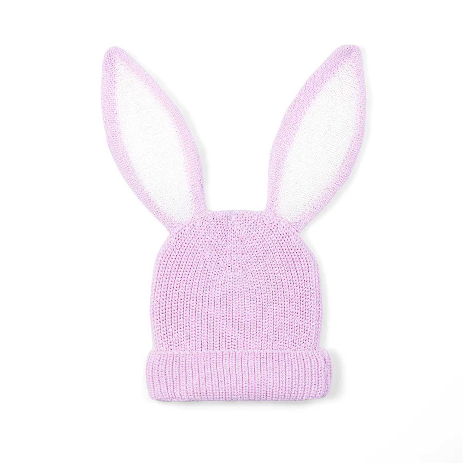 Bunny Ear Knit Beanie In Lilac