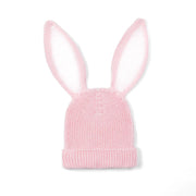 Bunny Ear Knit Beanie In Pink