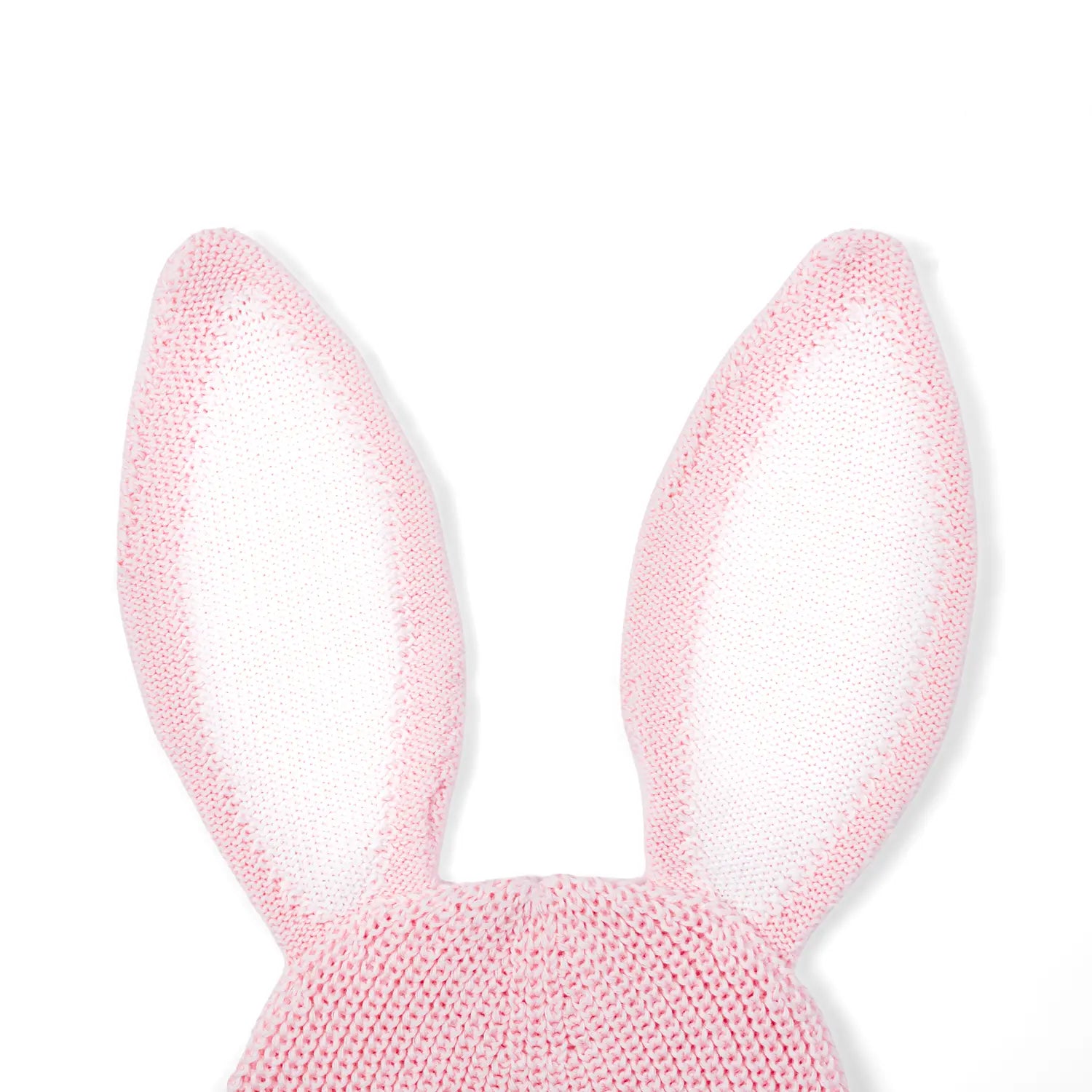 Bunny Ear Knit Beanie In Pink