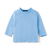 Knit Rollneck Baby Sweater In Baby Blue
