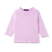 Knit Rollneck Baby Sweater In Lilac