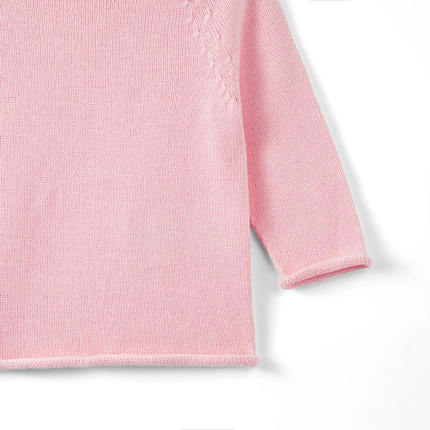 Knit Rollneck Baby Sweater In Pink