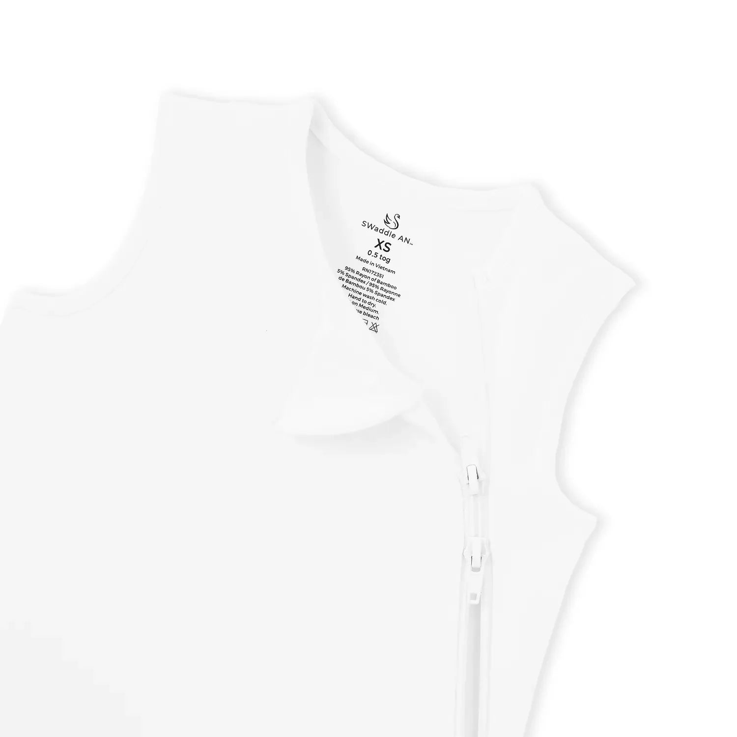 Bamboo Sleep Sack 0.5 Tog In White