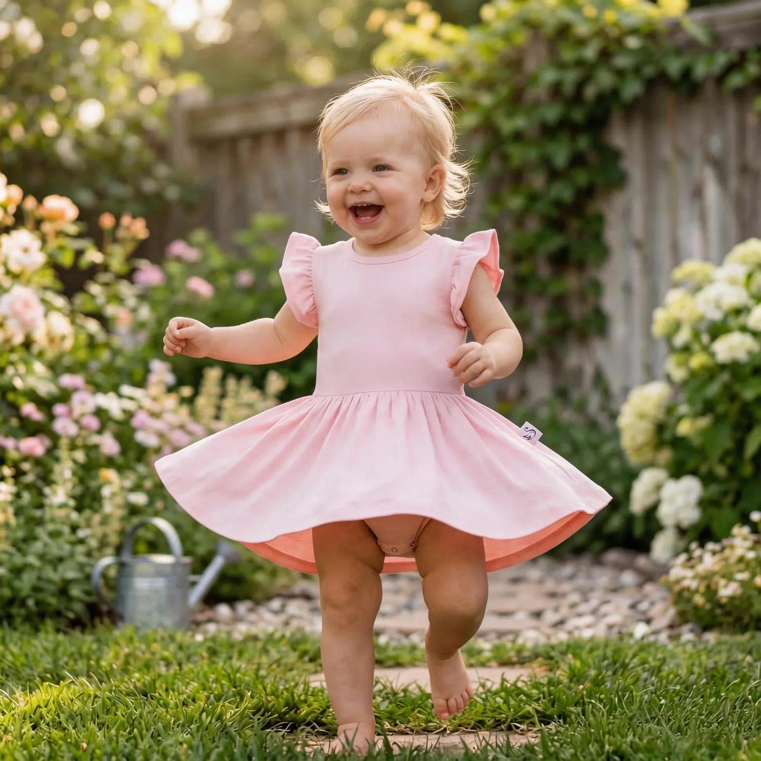 Twirl Bodysuit Dress In Mary Rose