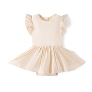 Twirl Bodysuit Dress In Sand