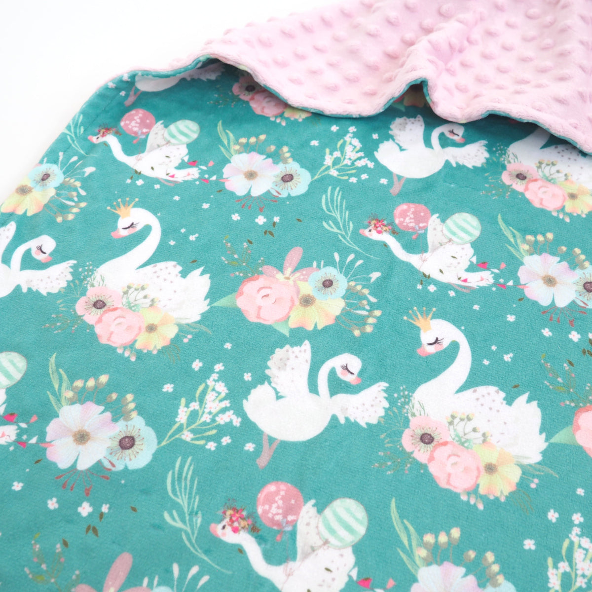 Swans Minky Baby Blanket