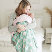 Swans Minky Baby Blanket