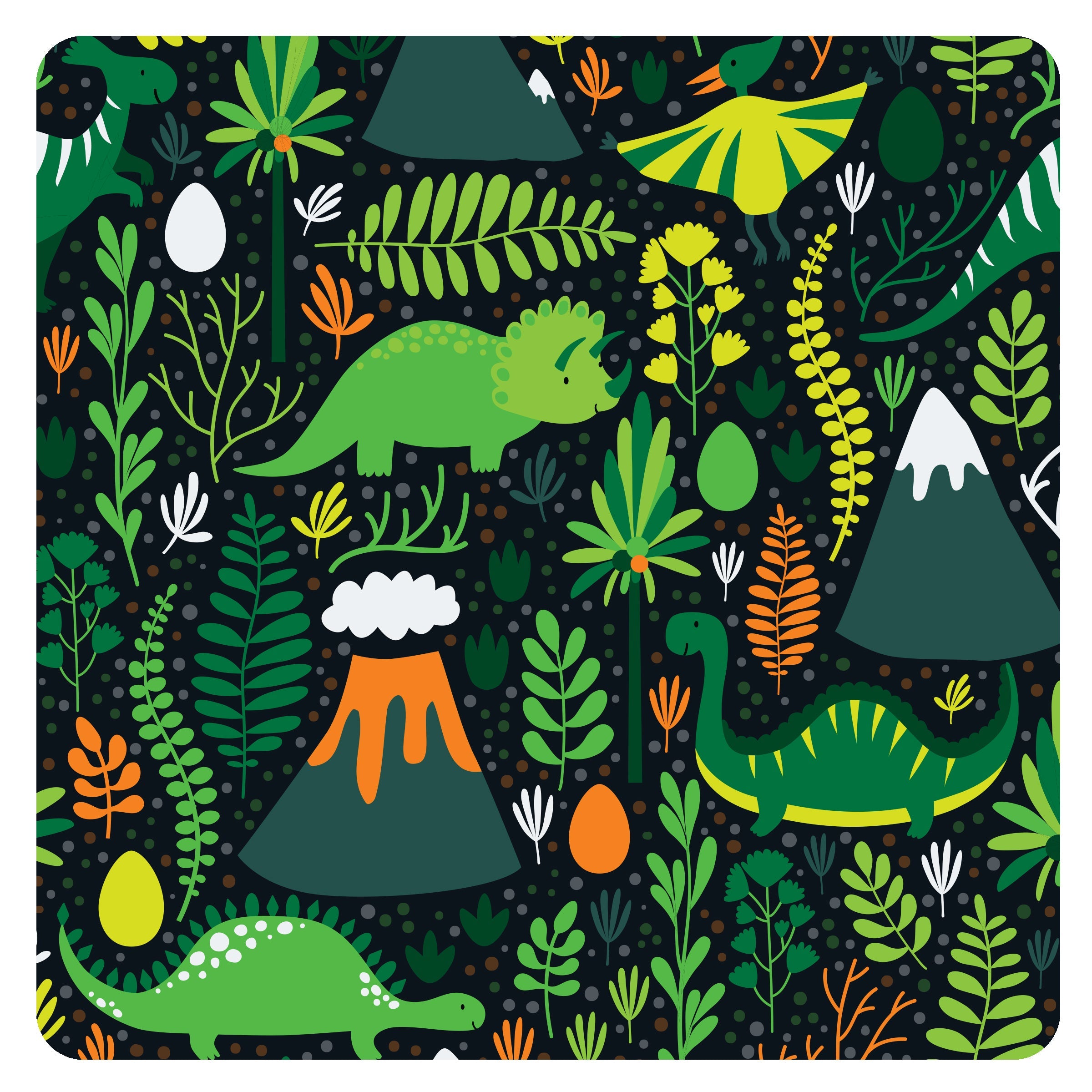 Dino Days Splash Mat - A Waterproof Catch-all For Highchair Spills And More!