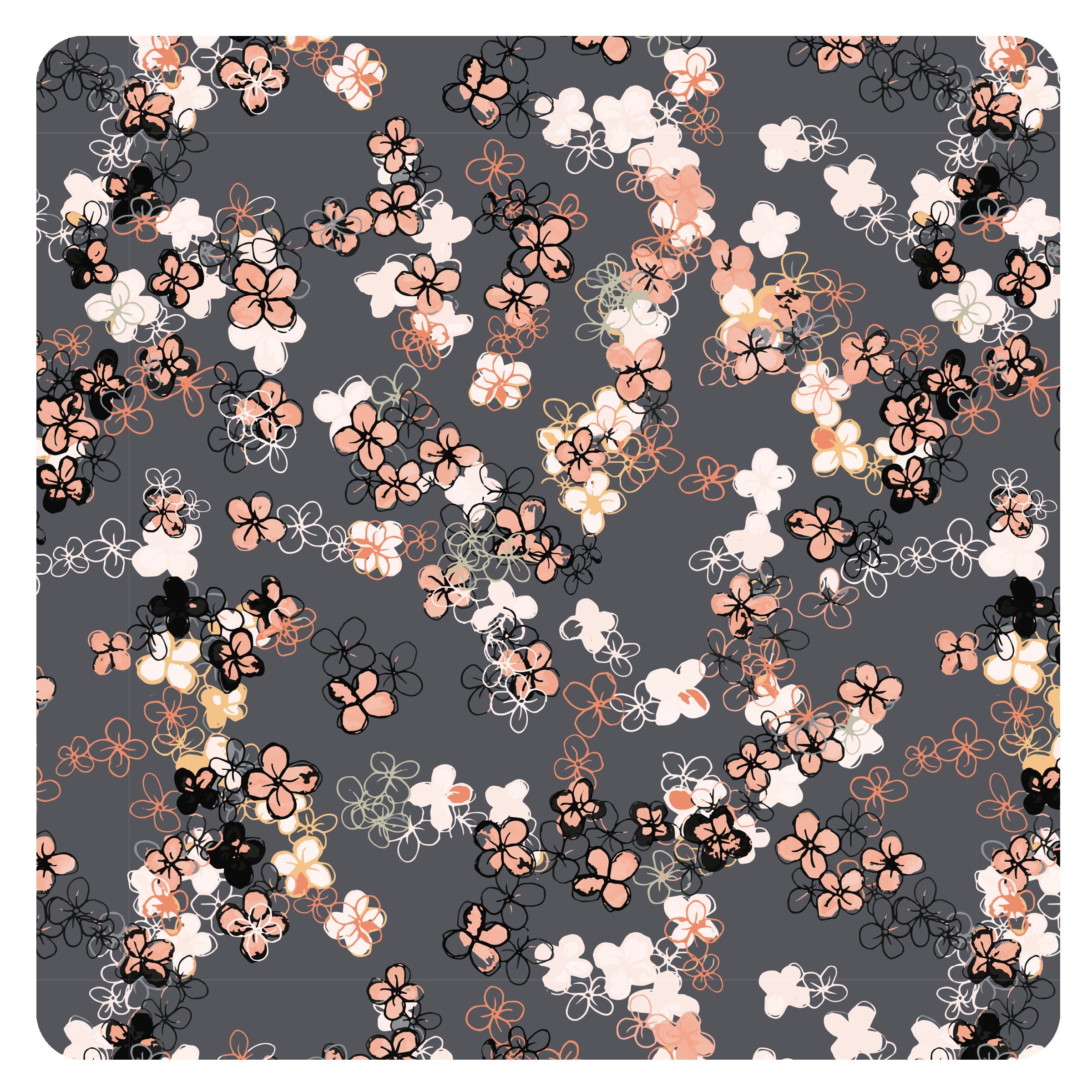 Ditsy Floral Splash Mat - A Waterproof Catch-all For Highchair Spills And More!