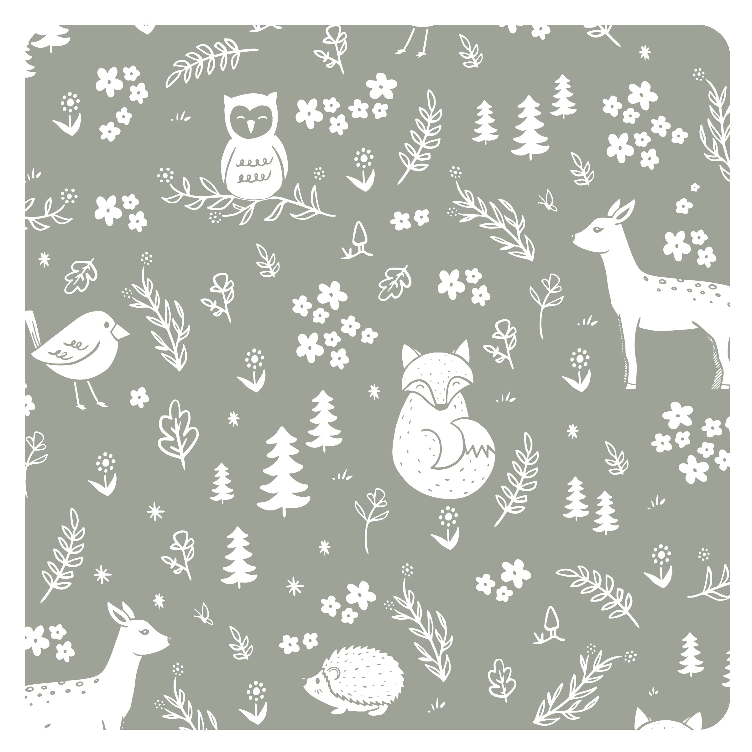 Forest Friends Splash Mat - A Waterproof Catch-all For Highchair Spills And More!