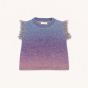 Sweater Vest In Dark Rainbow