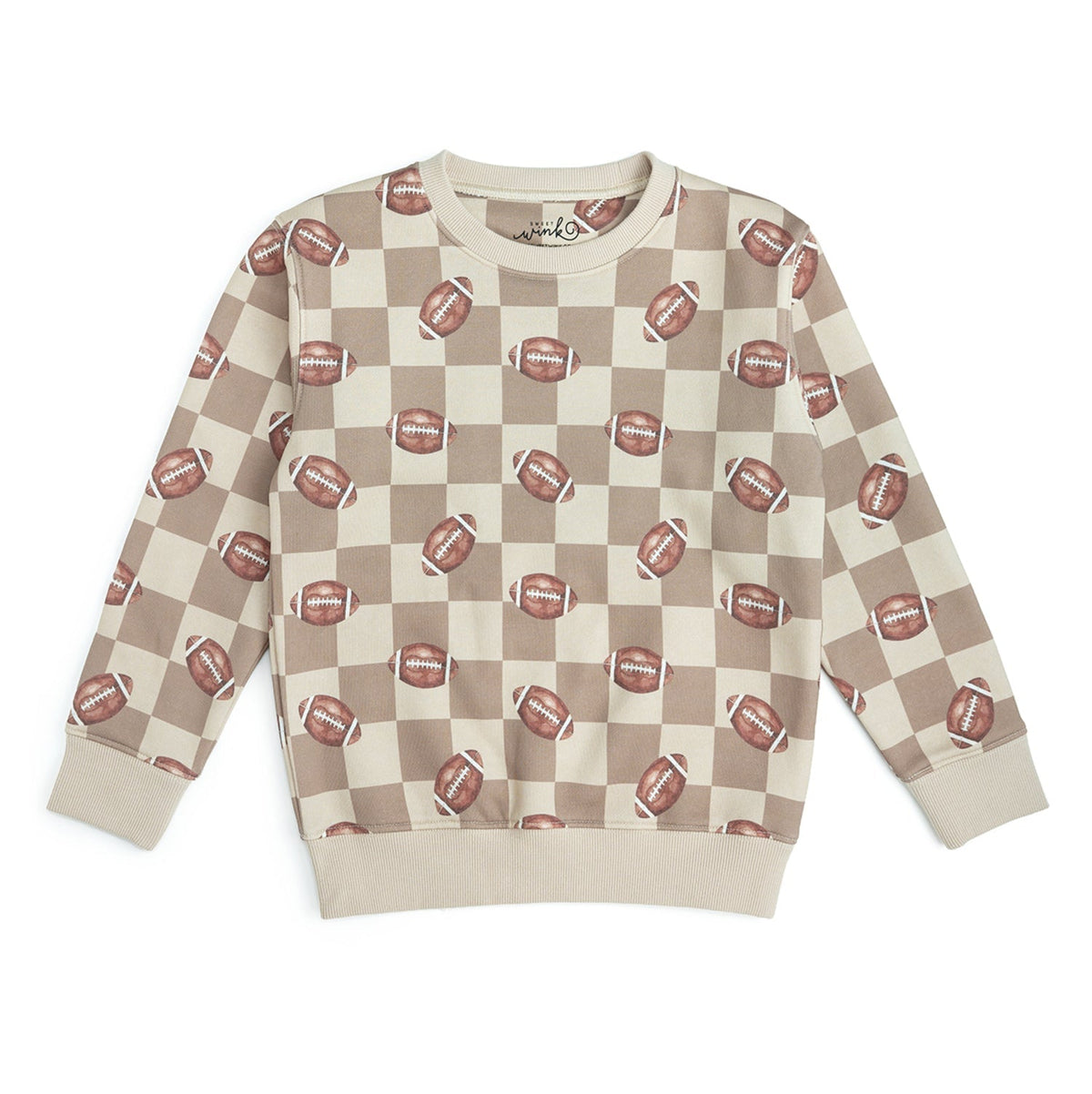 Football Checkered Sweatshirt