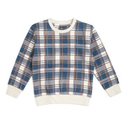 Navy Plaid Sweatshirt