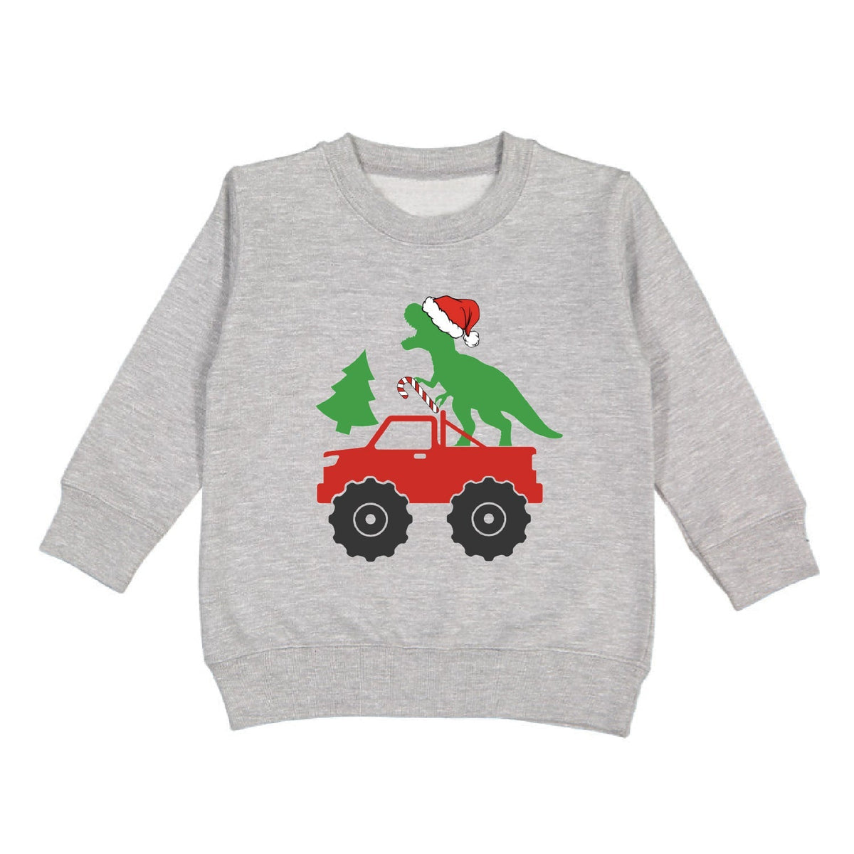 Santa Dino Monster Truck Christmas Sweatshirt