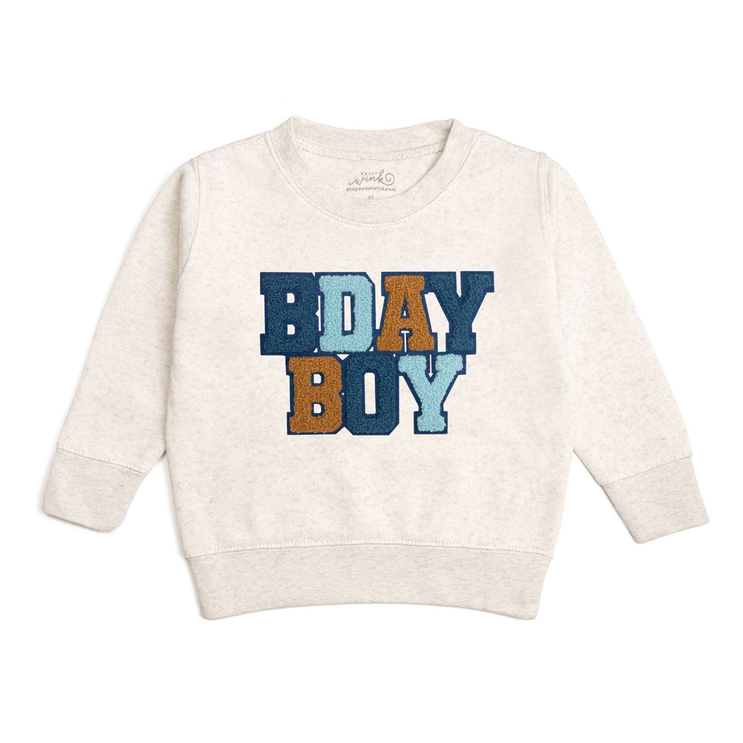 Birthday Boy Patch Sweatshirt - Natural