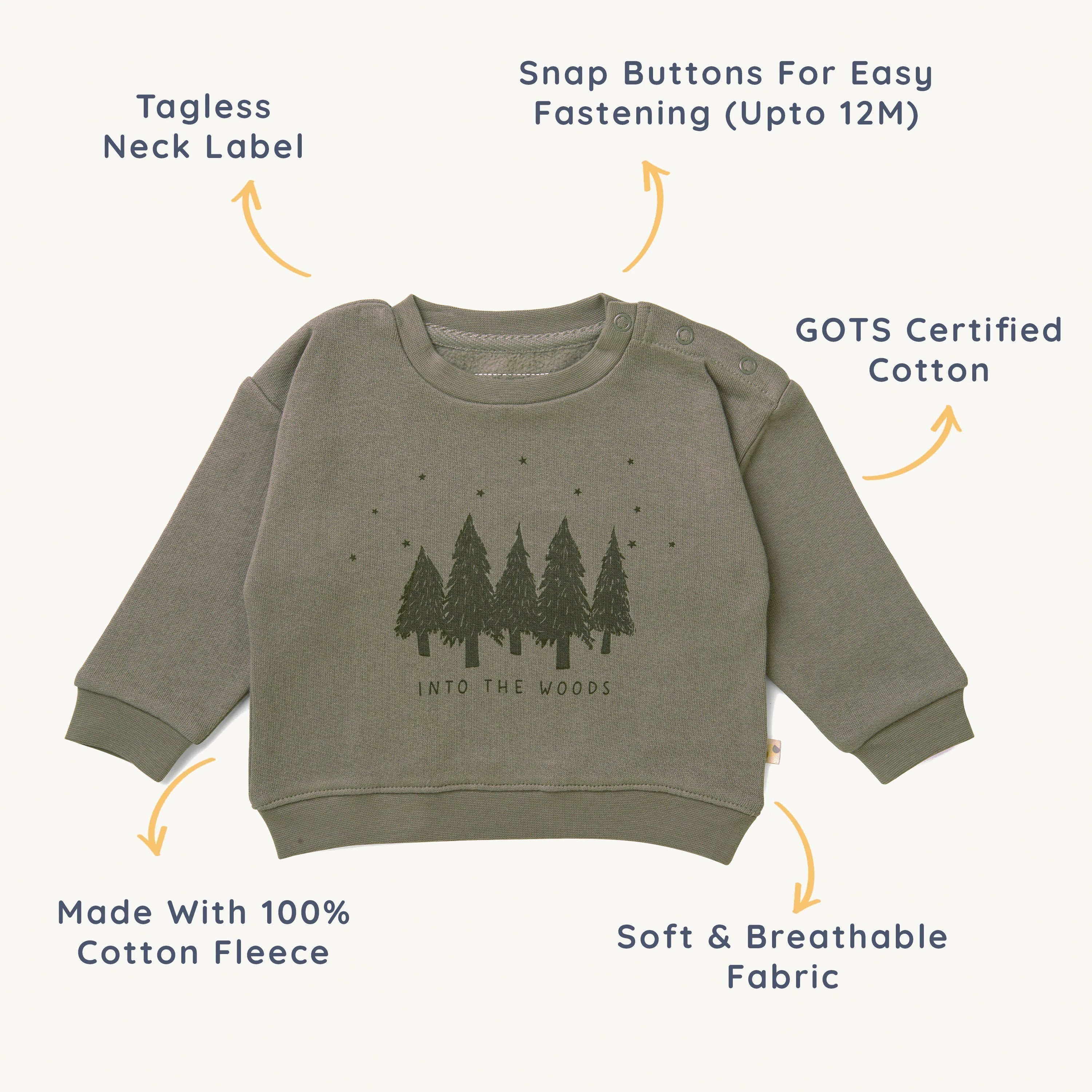 Organic Graphic Sweatshirt - Woods