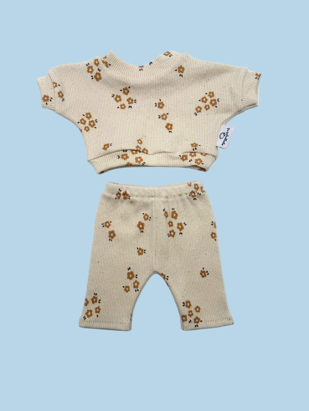 Minikane Doll Clothes | Doll Sweatshirt Set - Caramel Petals (11" & 13" Dolls)
