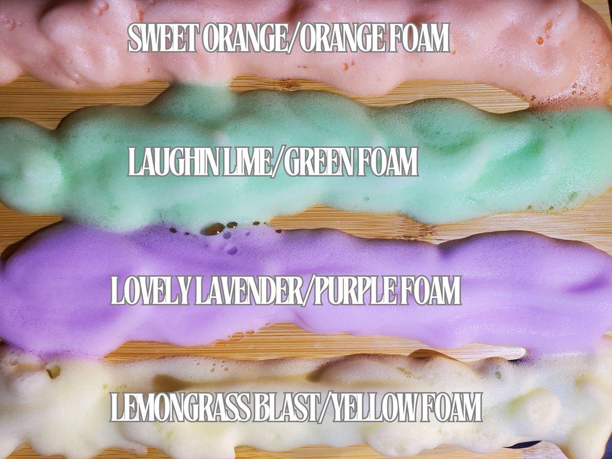 Non-toxic Colorful Foaming Hand Soap For Kids. Green Foam. Lime Scented