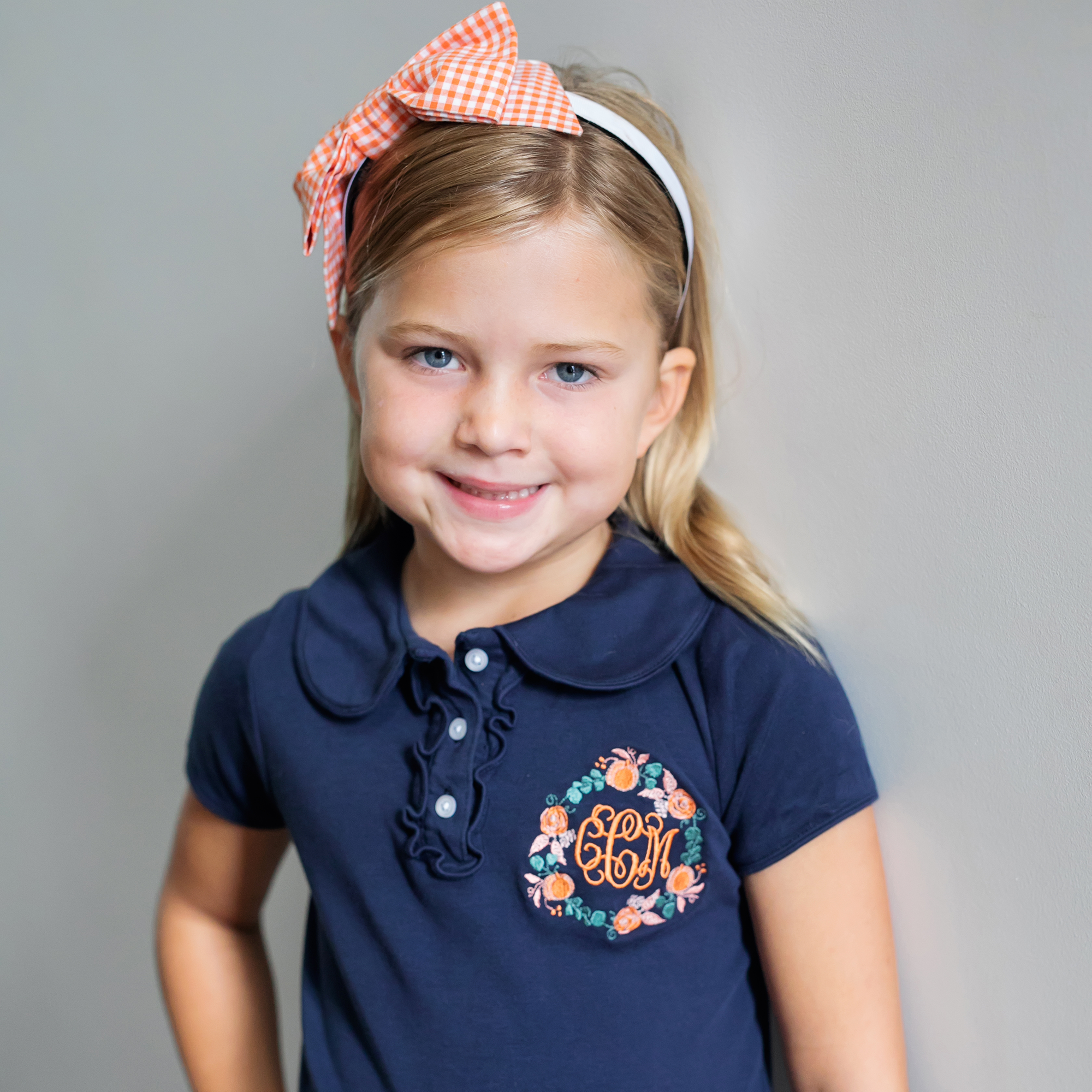 Sydney Girls' Pima Cotton Dress - Navy