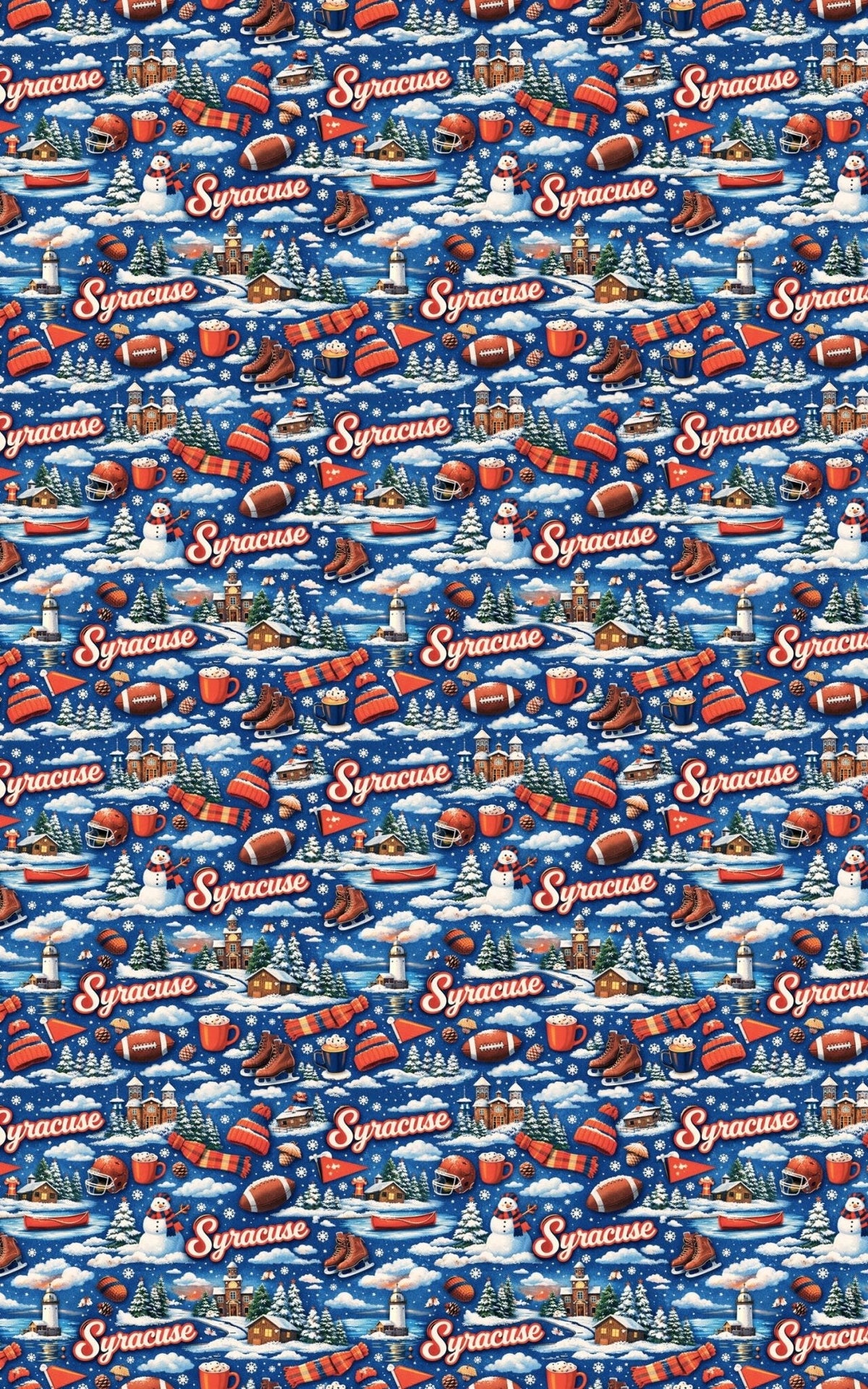 Syracuse Lake Snowfall Wrapping Paper