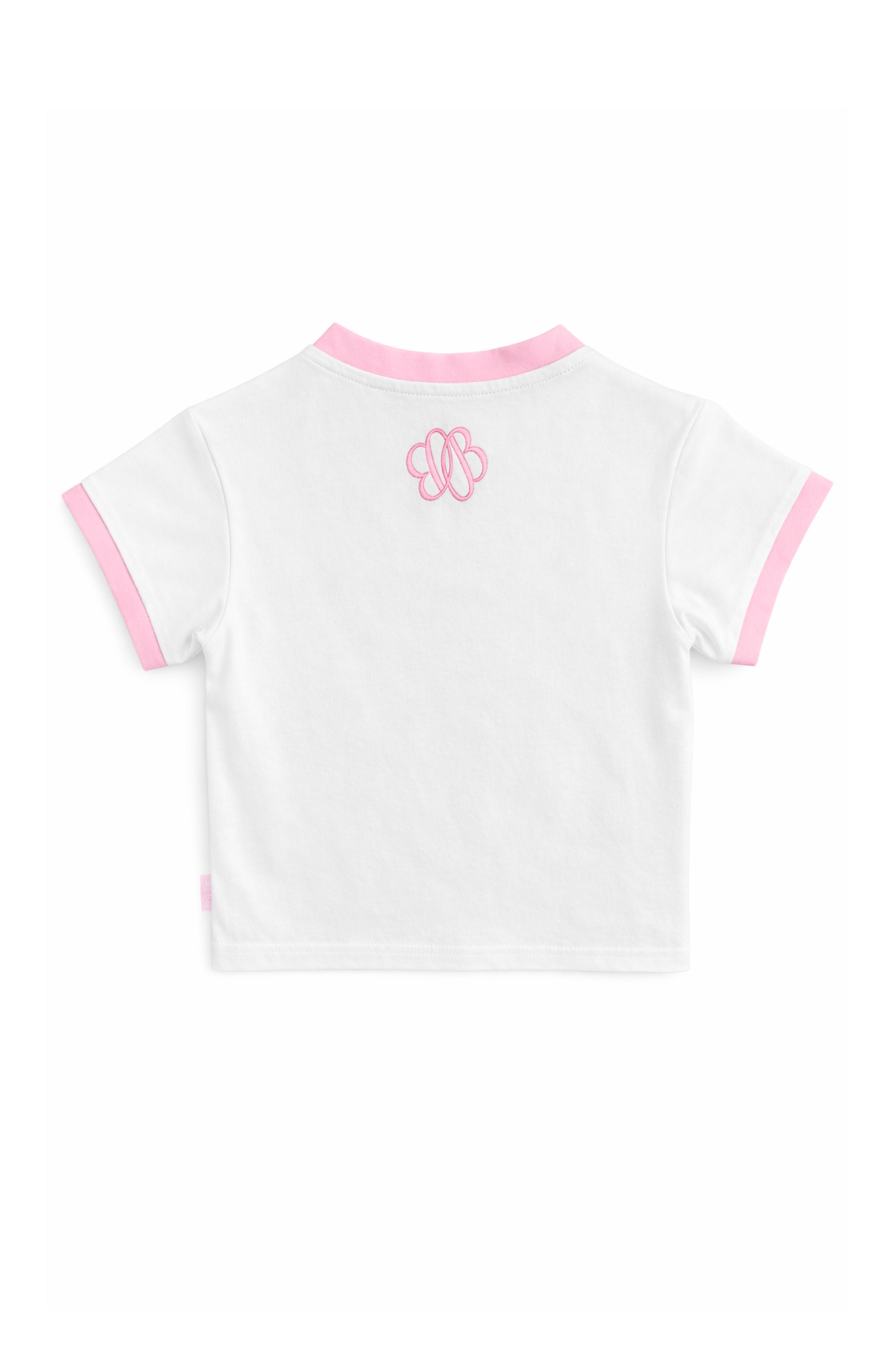 Pink Seersucker Pocket T-shirt