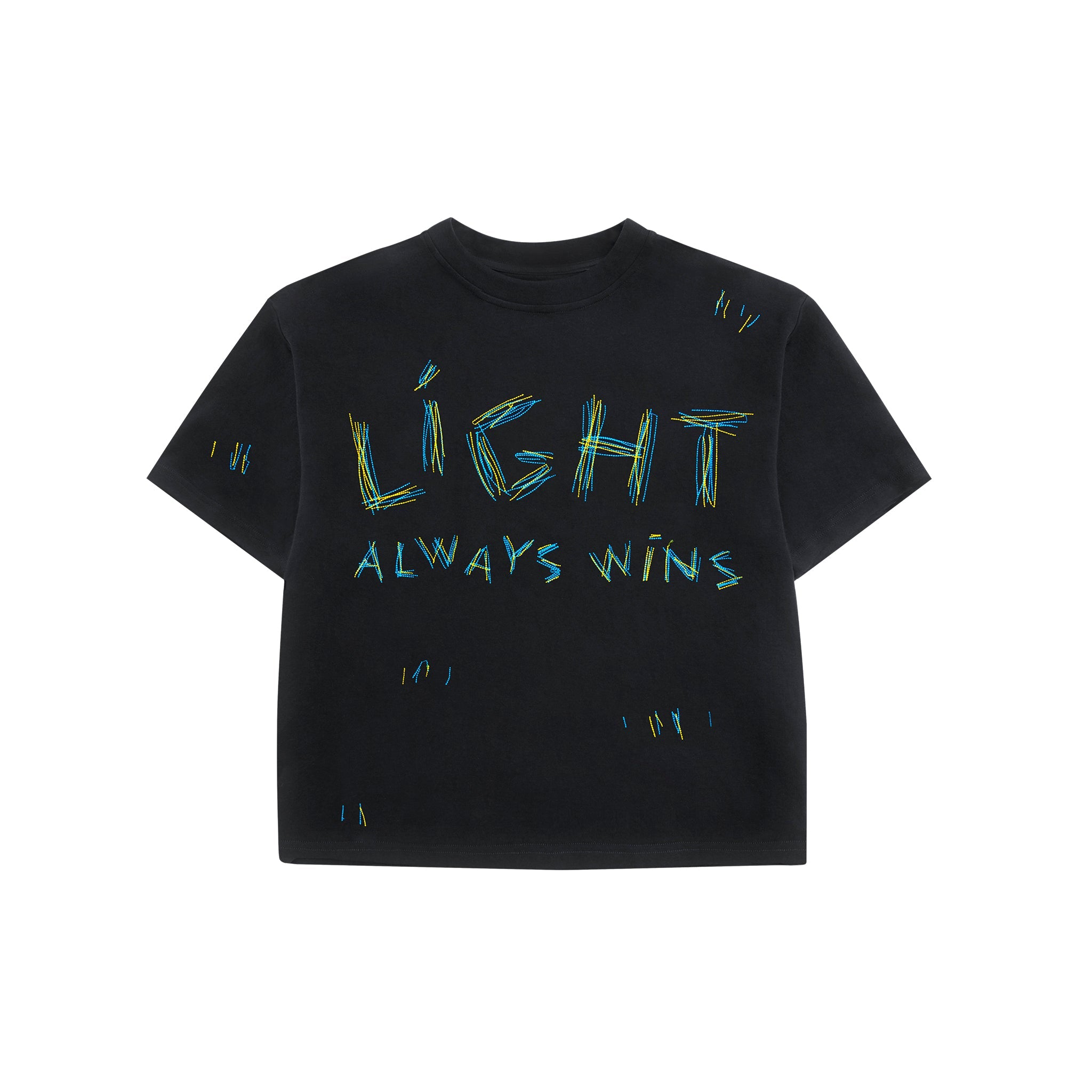 Adults "light Always Wins" Oversized T-shirt | Black