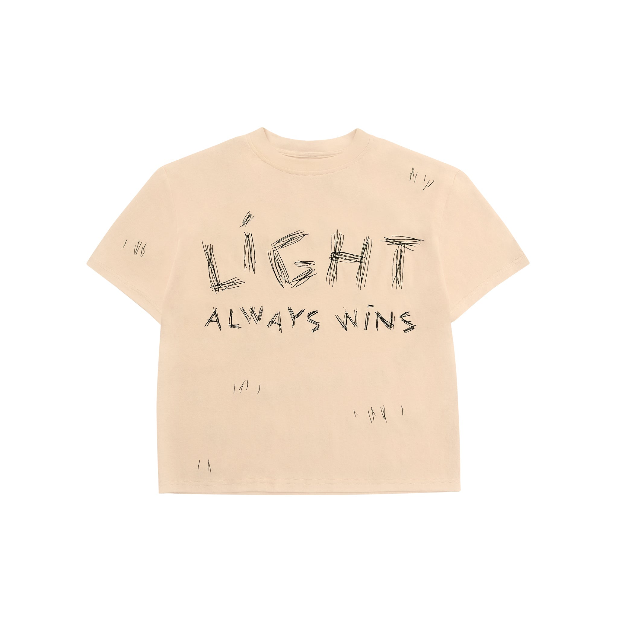 Adults "light Always Wins" Oversized T-shirt | Nude