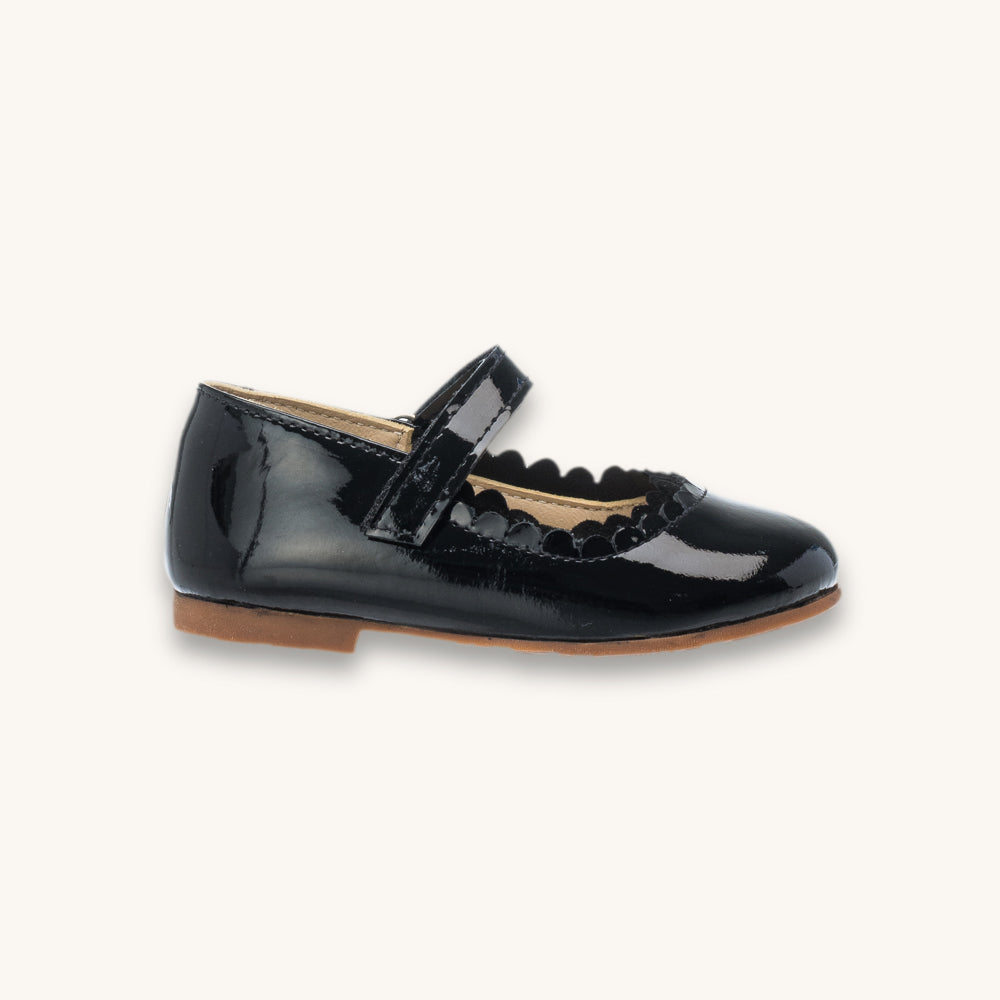 Aria Flat Toddler Patent Black