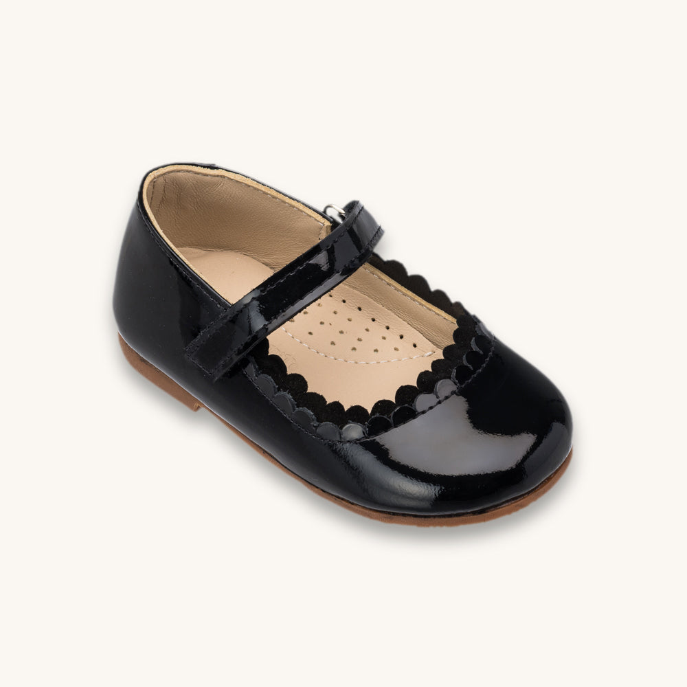 Aria Flat Toddler Patent Black