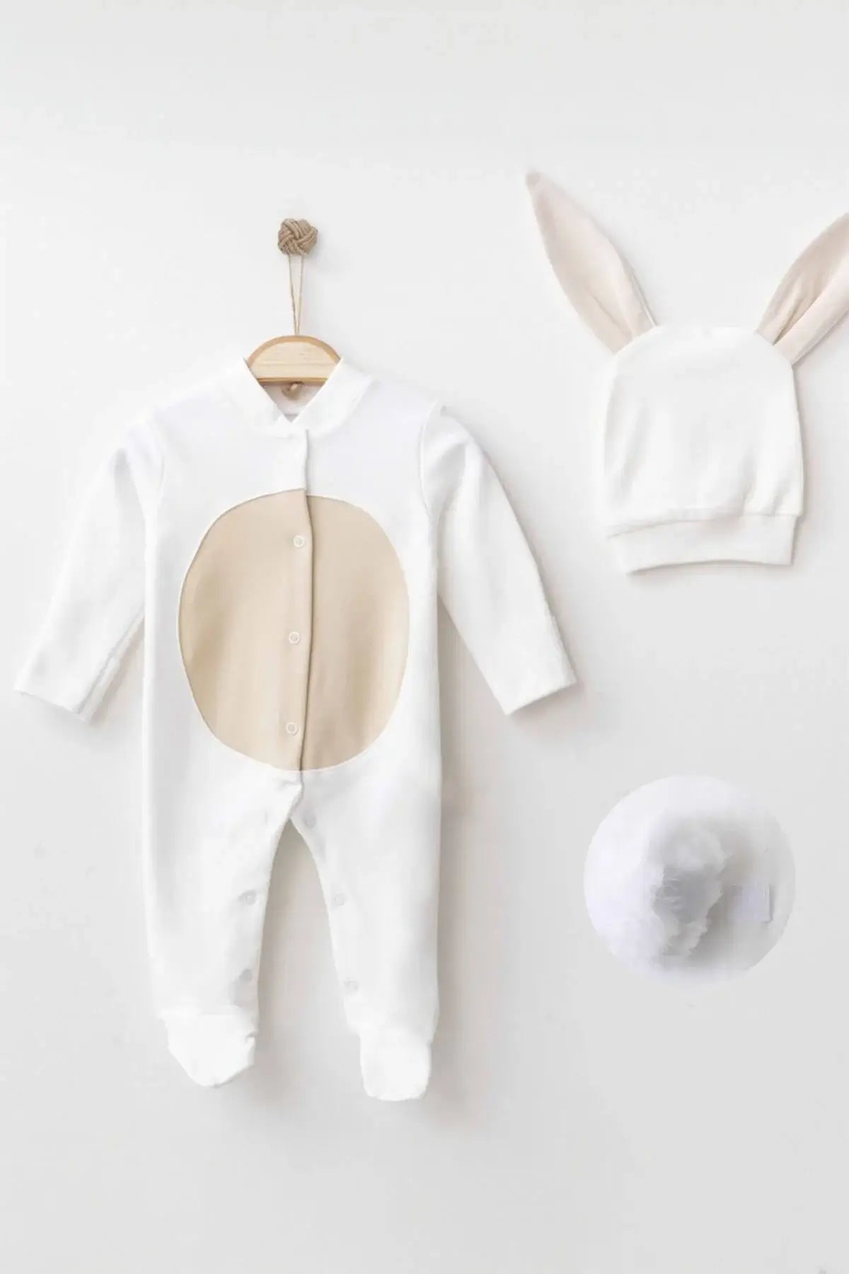 Bunny White & Camel Bodysuit