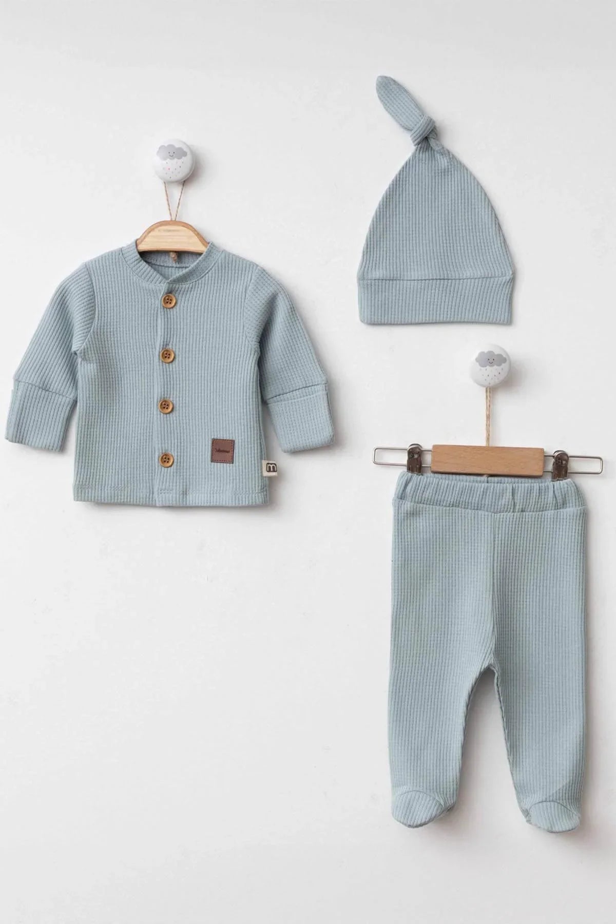 Jasper Baby Blue Clothes Set - 3 Pcs