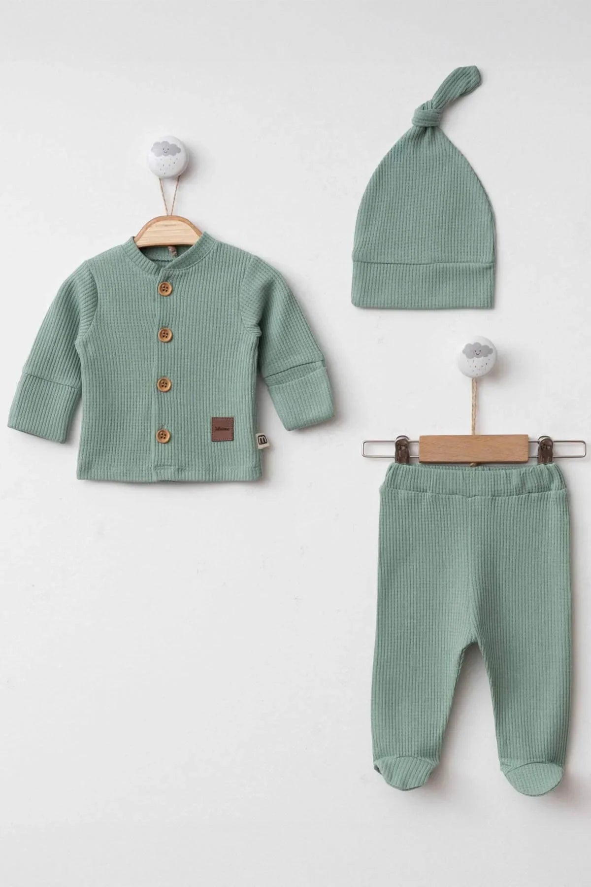 Jasper Baby Green Clothes Set - 3 Pcs