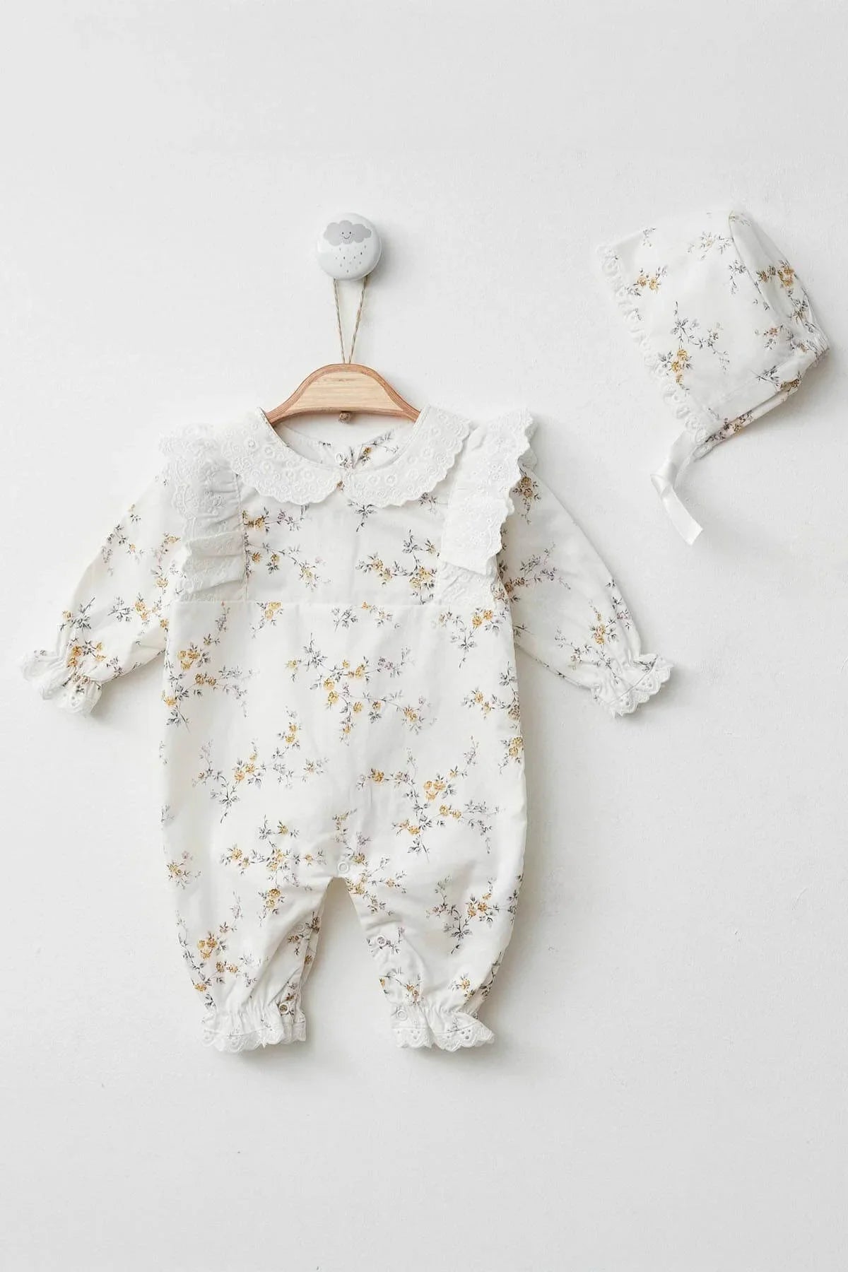 Pam Floral Baby Yellow Onesie Set