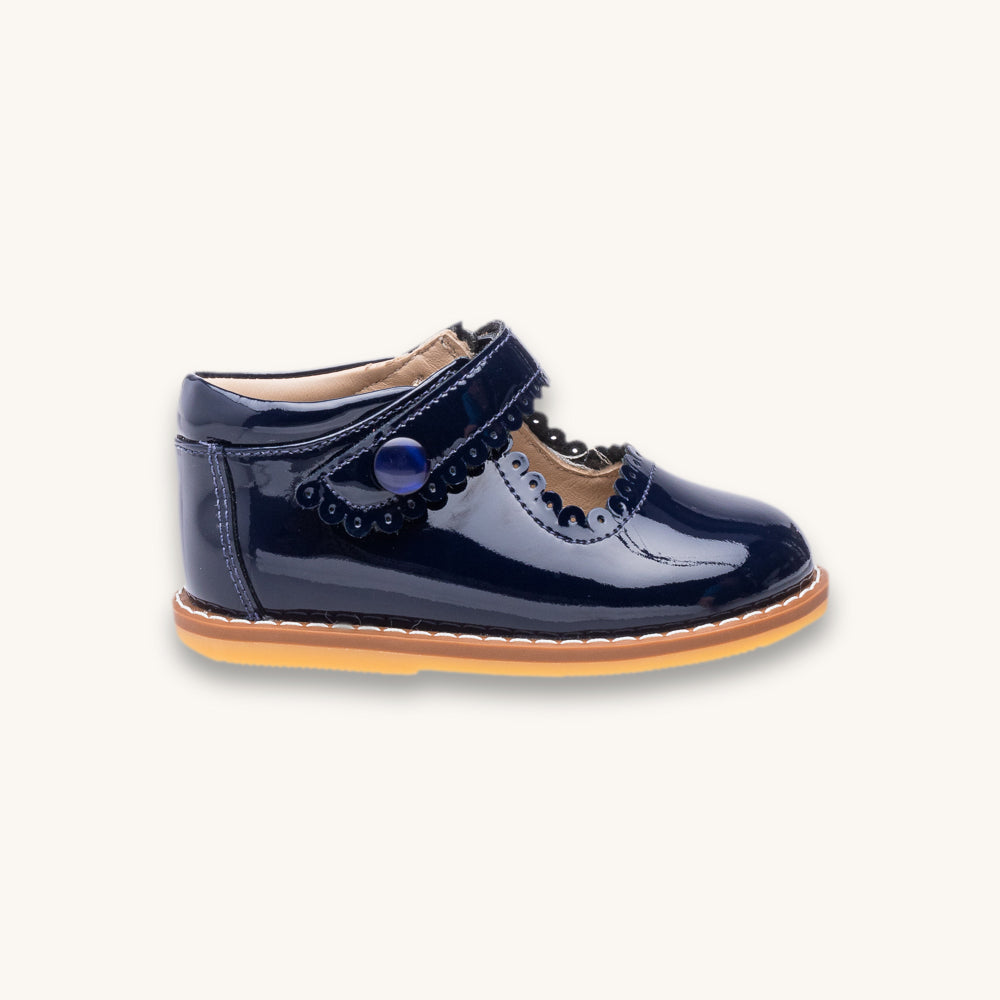 Toddler Mary Jane | Navy Blue Patent Leather