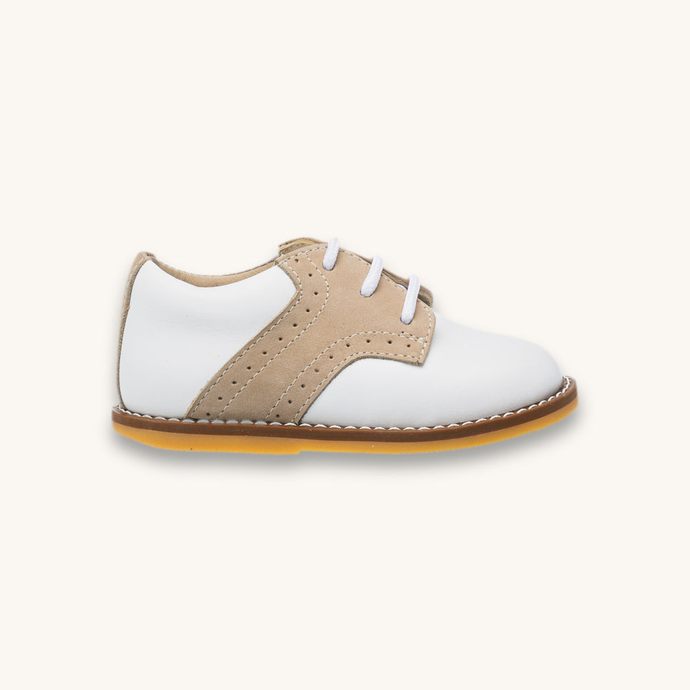 Toddler Golfers | White & Ivory Leather