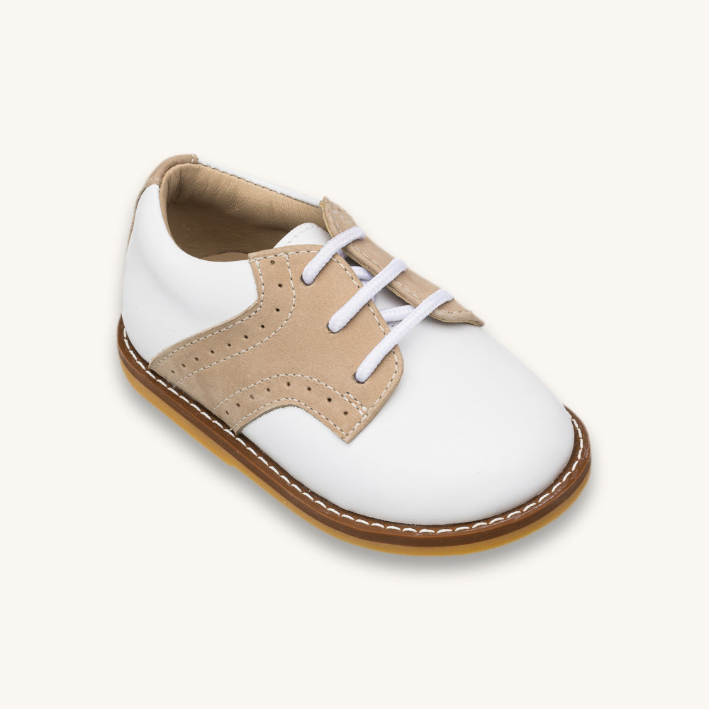 Toddler Golfers | White & Ivory Leather