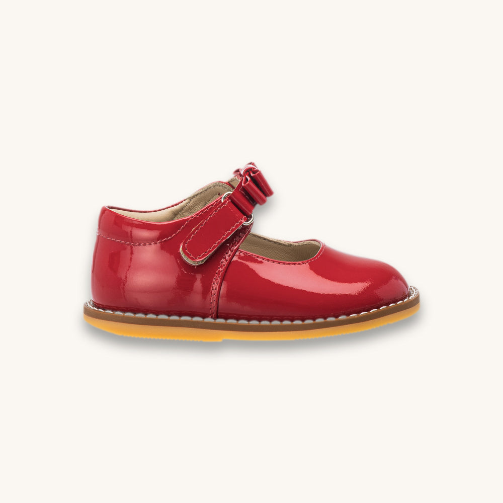 Mary Jane With Bow Toddler Red