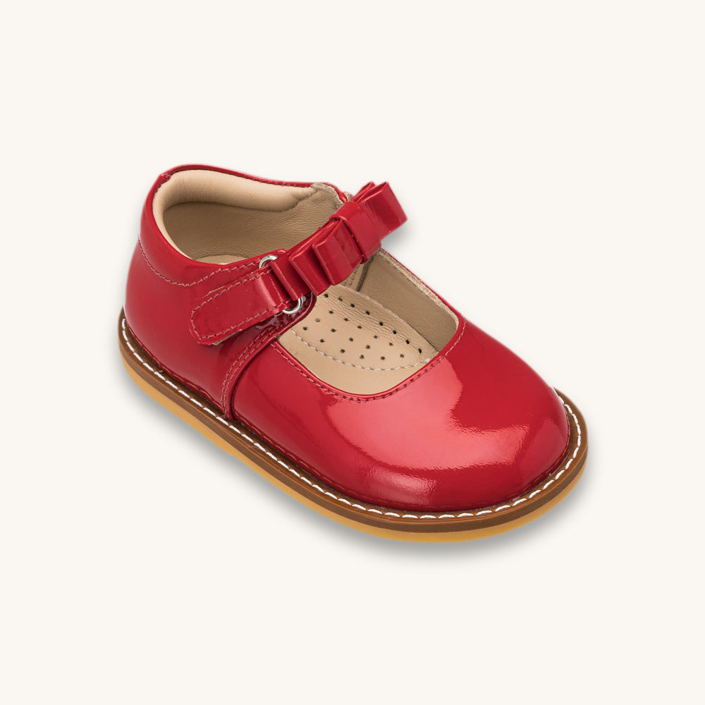 Mary Jane With Bow Toddler Red