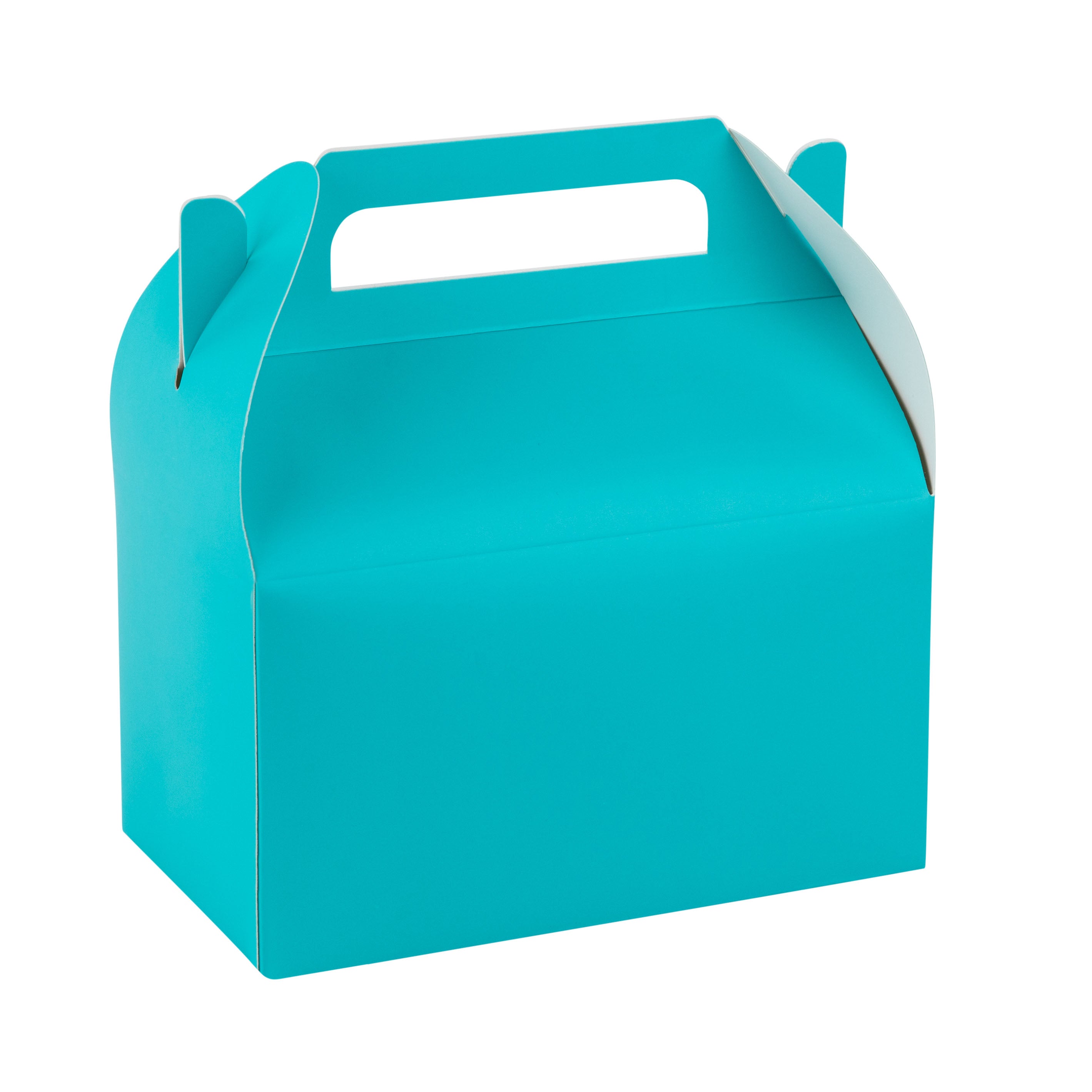 Teal Themed Treat Boxes - Birthday And Party Decor 6.25x3.75x3.5 Inches 20 Pack