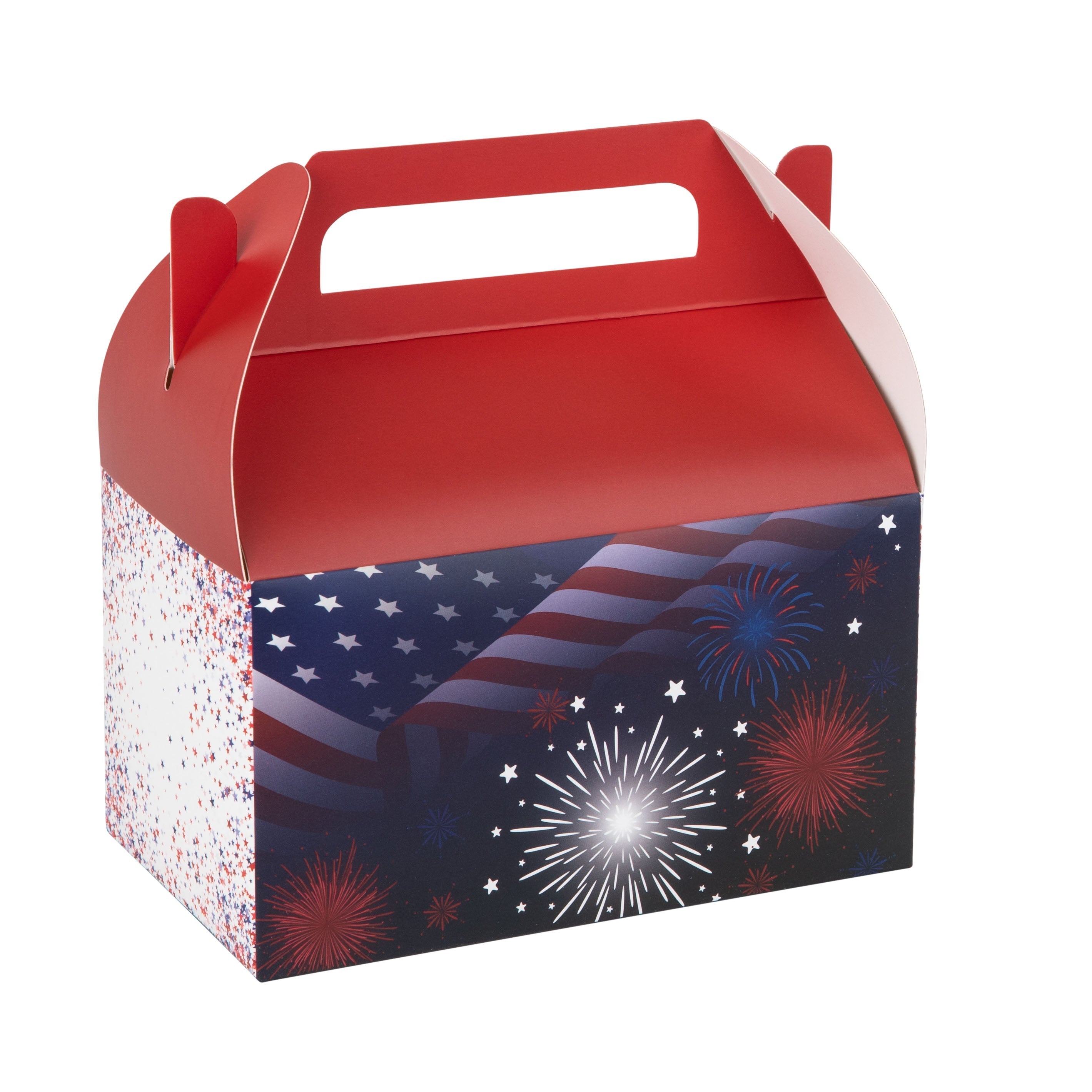 Party Favor Treat Boxes American Flag 6.25x3.75x3.5 Inches 20 Pack