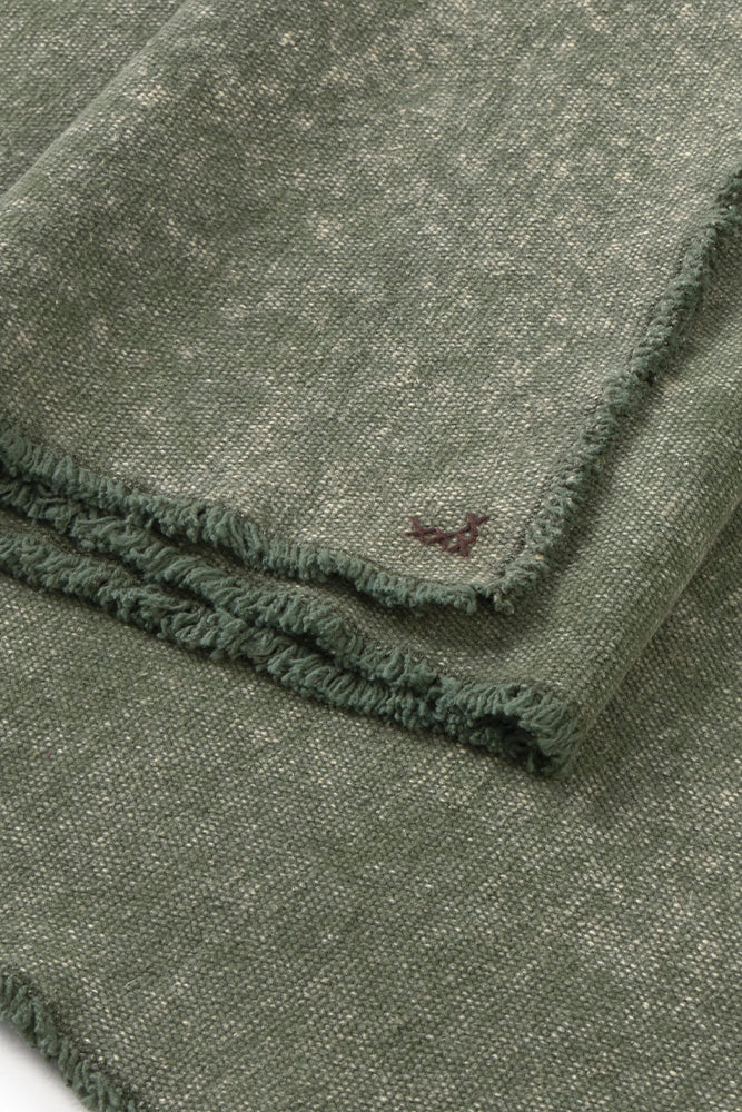 Stonewashed Table Runner Duck Green