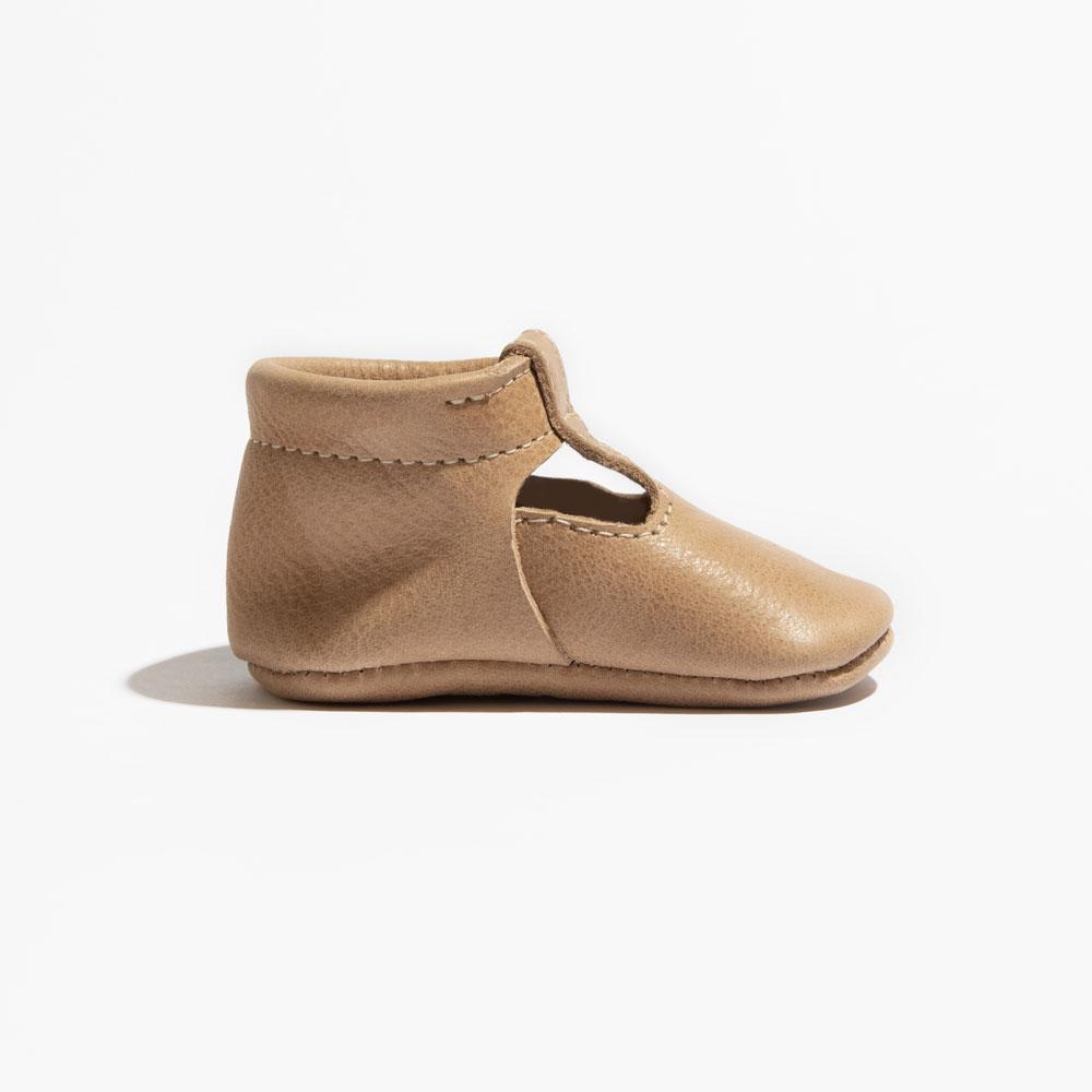 Weathered Brown T-bar Baby Shoe