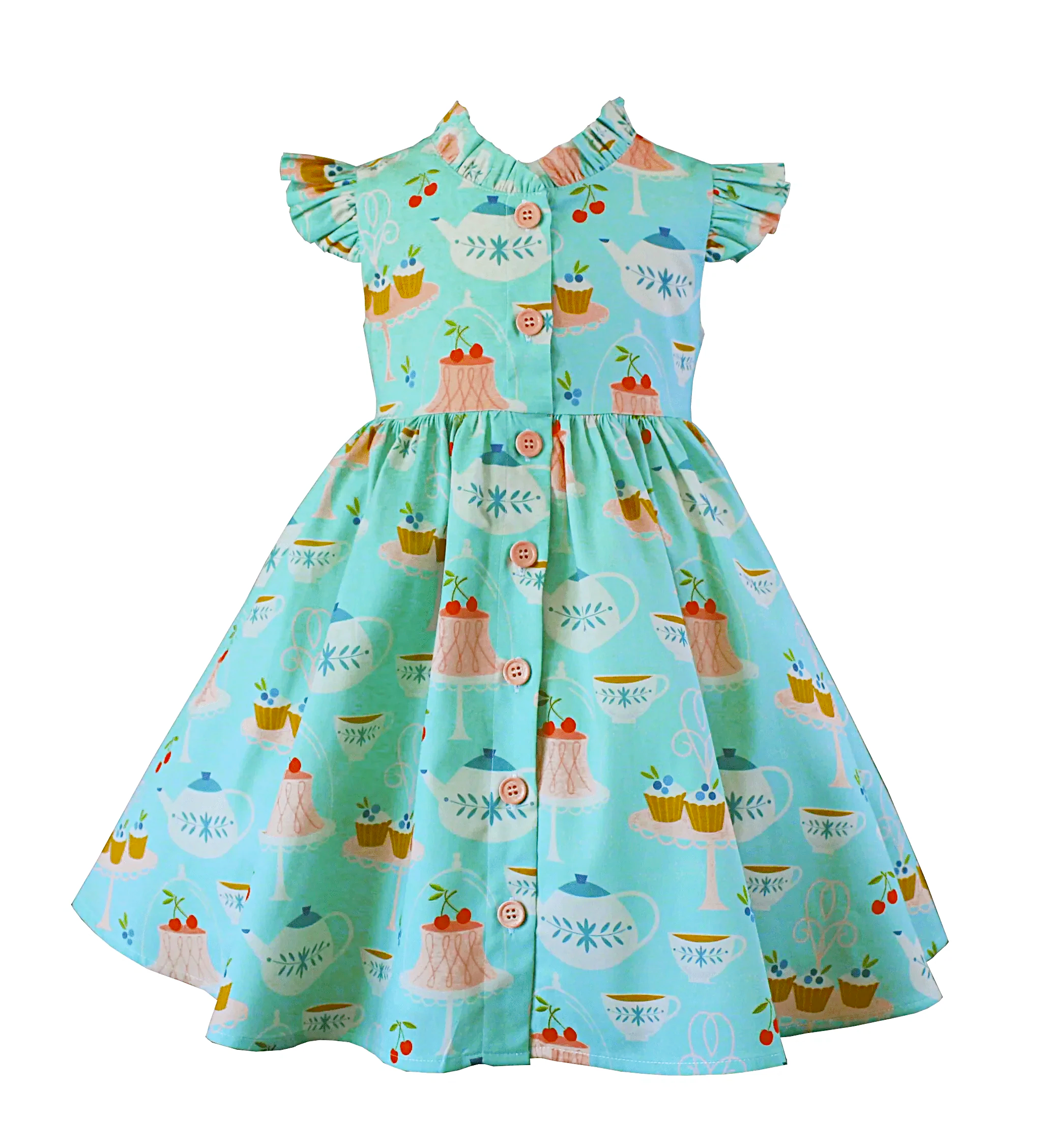 "high Tea" Vintage Glen Park Dress W/ Hair Bow